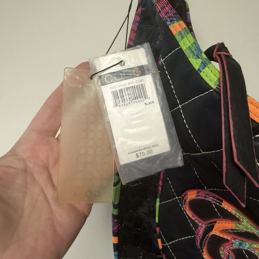 Vintage Y2K Coogi Handbag Hobo Shoulder Purse Satchel Colorful Logo NWT vintage - Picture 3 of 12